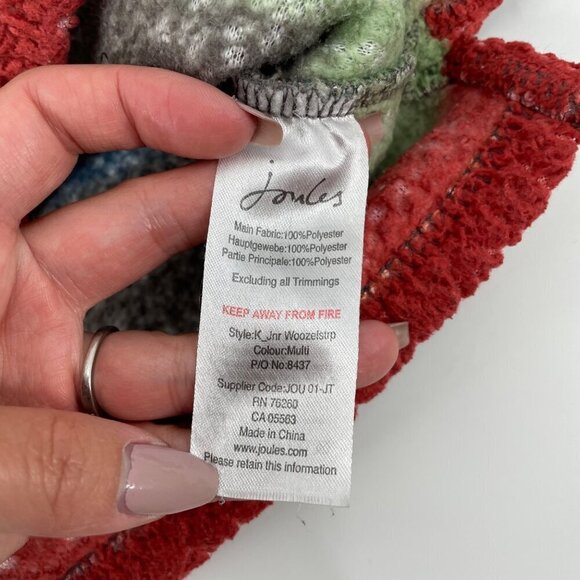 Joules Striped Fleece Striped Half Zip Pullover Youth Size 4 Fall Cozy Casual - Picture 4 of 6